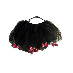 Minnie Mouse Black Tulle Skirt with Red Polka Dot Bows